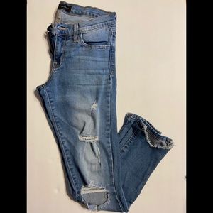 Flying Monkey Mid Rise Distressed Jeans